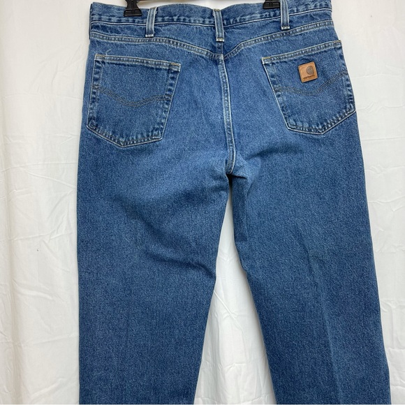 Carhartt Men’s Jeans Relaxed Fit Medium Wash Blue 100% Cotton size 38 X 29” - Picture 5 of 10